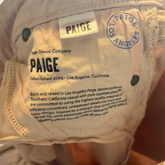 Paige skyline ankle peg cream denim women’s size 24. Gently used. Skinny jeans. - Picture 4 of 9